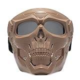 Veroda taktisk skalle heltäckande ansiktsskydd för CS krigsspel halloween cosplay (kaki)