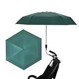Universal babyparasoll, parasoll för barnvagnar med justerbar universalklämma, paraply, vattentätt paraply för vagn, cykel, rullstol,