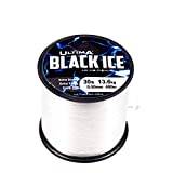 Ultima Black Ice Extra stark låg sikt fiskelina 115 g spole, transparent, 0,50 mm – 30,0 pund/13,6 kg
