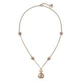 Gucci - halsband med hänge - dam - metall/kristall - one size - Guldfärgad