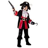 Widmann - Barnkostym pirater, kaptenen, fribytare, maskeraddräkter, karneval, halloween, svart