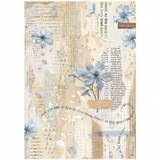 Decoupage Papper Stamperia - Secret Diary - Blue Flower