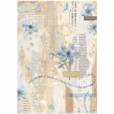 Decoupage Papper Stamperia - Secret Diary - Blue Flower