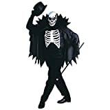 Widmann - Dräkt skräck skelett, Grim Reaper, Day of the Dead, maskeraddräkter, karneval, halloween