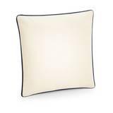 Westford Mill Fairtrade Cotton Piped Cushion Cover - Natural/French Navy - One Size