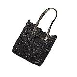 BEALIFE Mångsidig Messenger Bag tillhörigheter Organiserad On Go Bekväm och praktisk Polyester Hinkformad Handväska Handväska, svart