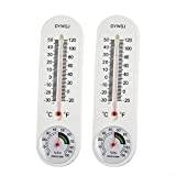 2 stycken hygrometer, odlingstermometer, analog inomhustermometer, växthus, hushållstemperaturläsare, hygrometer, luftfuktighetsmätare med Fahrenheit/Celsius (℉/℃)