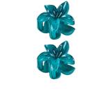 Emi Jay Baby Super Bloom Clip Set in Saltwater - Teal. Size all.