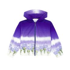 Monnalisa Printed cotton-blend hoodie - blue - 98