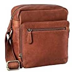 STILORD 'Nathan' vintage cross-body väska liten för män/axelväska/för 10,1 tums surfplattor iPad äkta läder, Maraska – brun, Medium