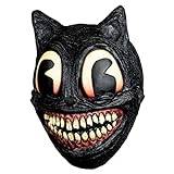 Ghoulish Productions - Mask av Cartoon Cat, Creepy Pasta Line, Hållbar Latex Mask, Handmålad, Halloween, Carnaval Parade, Maskerad Fest, One Size Fits All (Vuxen).