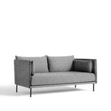 HAY Silhouette 2-sits soffa Olavi 03 grey-svart metallben