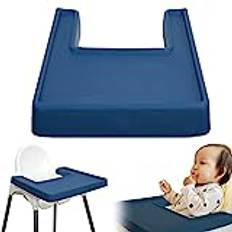Bordstablett för barnstol, matkvalitet i silikon, BPA-fri, lätt att rengöra alla inklusive matstolskudde kompatibel med IKEA antilop highchai för småbarn och bebisar