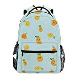 Tropisk söt gul frukt mango ryggsäck bokväska för pojke flicka stor resa bärbar dator axelväska för kvinnor män