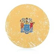 New Jersey statsflagga 2 skärbräda härdat glas skärblock halkfri skärmatta