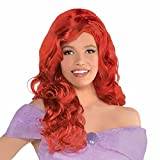 Disney Adult Princess Costme Ariel Mermaid Dress Up Halloween Cosplay (Ariel Wig, One Size Adult)