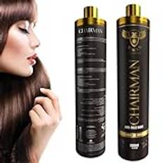 Nasmoria Cosmetics brasiliansk hårmask protein, keratin, kollagen, permanent hårplattning smoothing Hair Treatment Color Protect One Step formaldehydfri anti-frizz 1-pack (romantik 1 l)