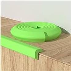 ZCX Kantskydd, självhäftande möbler for hemmakontor, kantremsor, skrivbordskantkudde, skumgummistoppning Reflekterande vägghörnskydd (Color : Green-a, Size : 2m)