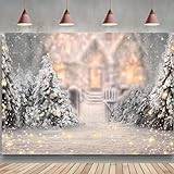 Vinter julgran fotografi bakgrund glitter snö scen ljus Bokeh slott bakgrund födelsedagsfest foto banderoll rekvisita 250 x 180 cm
