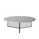Driade - Anapo Round Table D108 cm Carrara Marble Top/Black Painted Steel - Soffbord