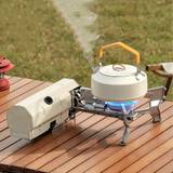 SHEIN Mini Folding Cassette Stove Outdoor Camping Picnic Gas Stove Portable Fire Boiler Tea Stove Ultralight Windproof Stove Burner