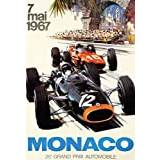 Schatzmix bil Grand Prix Monaco 1967 metallskylt väggdekor 20 x 30 cm tennskylt plåtskylt, plåt, flerfärgad