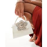 Public Desire – För bruden – The Aurelia – Gräddvit kuvertväska med utsmyckad blomma-Vit/a - No Size