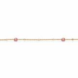 Scrouples - fotlänk rosa - guldpläterat silver - 25 cm