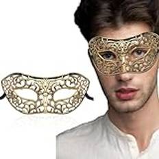 JCSTEU maskerad mask venetiansk metall ögonmask sexig maskerad karneval party mask