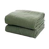 Hdbcbdj plyschfilt Pure Cotton Army Green Sängfilt för säng Flygplan Militär träningsfiltar Heminredning
