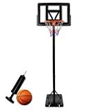 YRHome Basketkorg utomhus basketkorg med stativ hjul basketstativ 230–305 cm justerbar höjd med basket och pump, basketanläggning för barn/vuxna för inomhus/utomhus