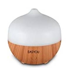 EASYOU Diffuser eteriska oljor - 7 färger LED-ljus - automatisk avstängning - 130 ml - SYWB-AD001