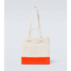 Gucci Logo embossed canvas tote bag - white - One size fits all