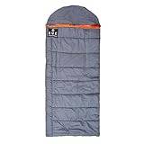 SOUK ONE Premium barnsovsäck utomhus camping filt sovsäck 3–4 årstider för barn och tonåringar (grå, 70 cm x 160 cm)