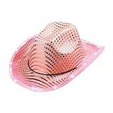 Ljus cowgirl-keps LED blinkande hatt lyser upp LED cowgirl-hatt för västerländsk cowboy kostym rollspel jul