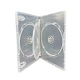 5 x 14 mm 3-vägs CD DVD Blu Ray Clear DVD-fodral för 3 skivbytesfodral