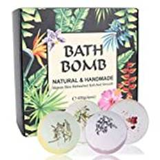 4st badbomber naturligt badsaltbollset exfolierande fuktgivande aromaterapi bubbelbad SPA-avkopplingspresenter till mamma flickvän