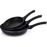 Frypans SET - Forged Alu - Non Stick Marble Coated - ø 20/24/28 cm - BLACK - Royalty Line