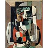 Kvinnan med en book 1917 Picasso – film poster – Bästa tryck konst reproduction kvalitet väggdekor gåva – A2 affisch (24/16,5 tum) – (59/42 cm) – Glossy tjocka fotpapper