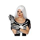 ATOSA svart halloween handskar små skelett