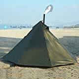 1 person ultralätt varmt tält med spisjack, tipi-tält för utomhuscamping, ridgetält för tältugn, träugn 4 årstider jakt, trekking, pyramidtält (grönt)