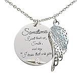 XNBZW Wing Just You" Angel Love Say "I Necklace SometimesI The That and was Diamond Encrusted K Now halsband hängen runt hänge halsband, SILVER, En storlek