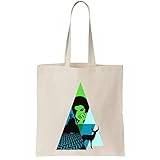 Blue And Green Triangle Canvas Tote Bag