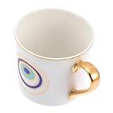 PRETYZOOM Mark Keramisk mugg kaffekopp med handtag frukost kopp latte kopp vattenglas keramisk drickskopp keramisk dryckesbehållare benporslin mjölk kopp ögonbindel råna kontor vattenkopp