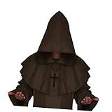 PACKOVE munkar uniform cosplay halloween munkrock medeltida dräkter prästdräkt kostymer för män outfit för män klänningar munkekostym trollkarlsuniform cosplay kostym Kläder uppsättning