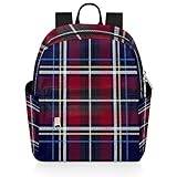 GeMeFv Buffalo rutig mini ryggsäck handväska för kvinnor, blå röd rutig liten mode dagväska lätt, söt vardaglig resväska, Buffalo Rutig, 8.26(L) X 4.72(W) X 9.84(H) inch, Ryggsäckar för dagsutflykt