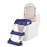 ASPIRE UK® Potta träning toalettstol med stegpall stege för barn barn baby småbarn toalett träning stol med mjuk kudde robust och halkfri breda steg för flickor och pojkar