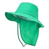 Läckbyxor flicka barn hatt flicka vår utomhus skugga enfärgad solskydd hatt vinterset pojke, Grön, One size