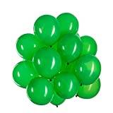 12 tum ballonger grön helium, 50 stycken latexballonger Ø 30 cm för bröllop alla hjärtans dag födelsedag dop gemenskap party dekoration