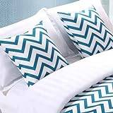 King Size Sänglöpare Polyester No Fading Soft Wave Bed Svanshandduk Matchande Kuddset, Sängkläder Halsduk Skydd For Hotell Guesthouse Bröllopsrum (Color : Blue, Size : 2Pillowcases(45 * 45cm))